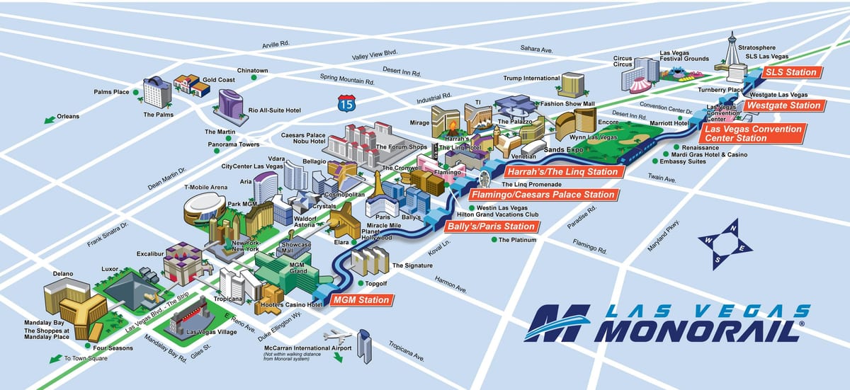 mapa Las Vegas