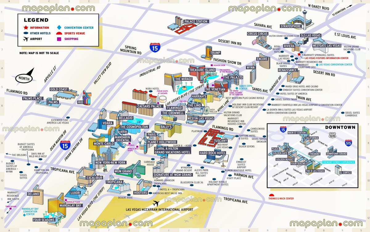Las Vegas kasyno mapa
