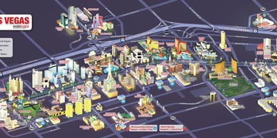 Mapa kasyna w Las Vegas